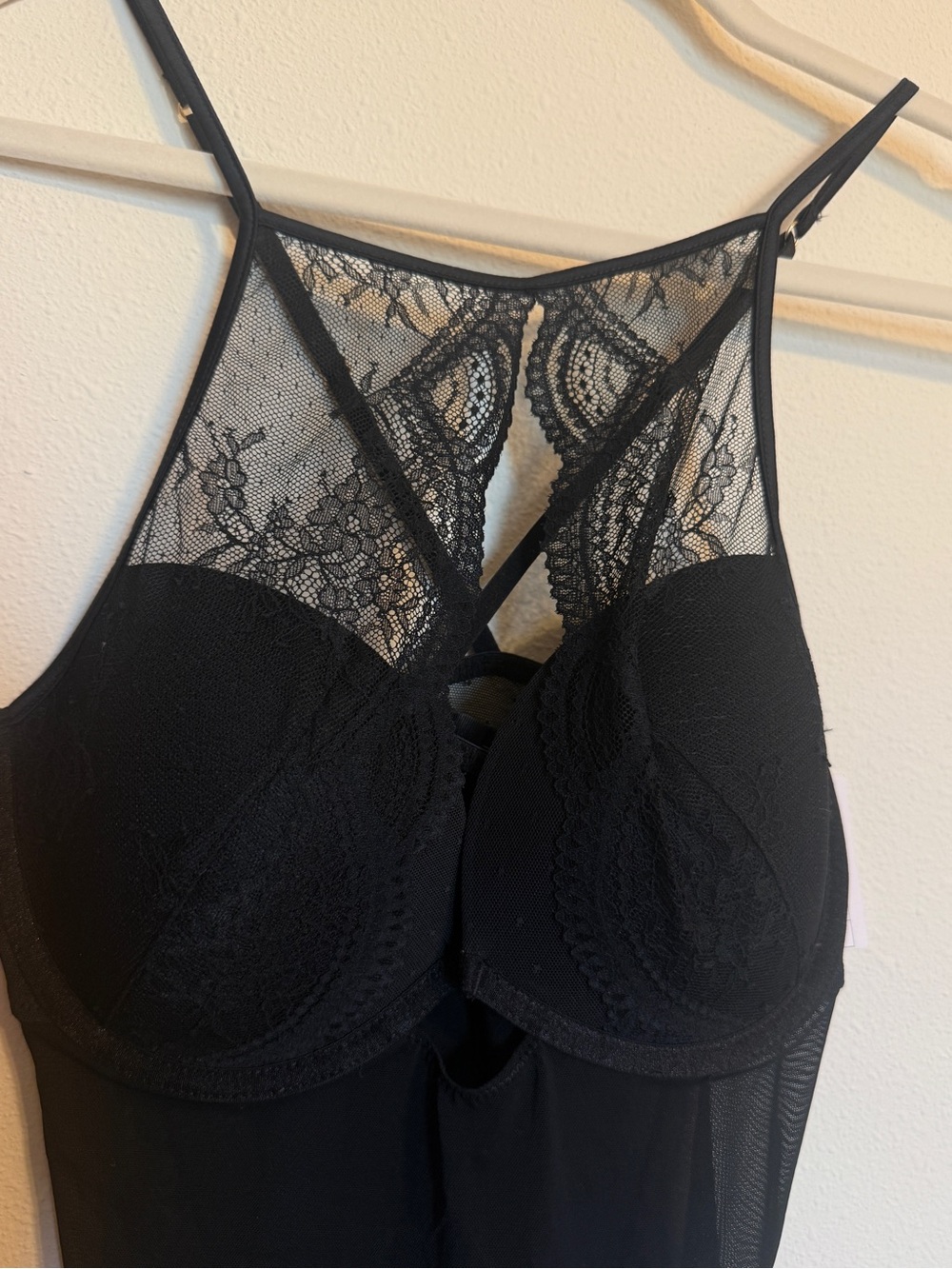 Auden Black Lace Mesh intimate dress